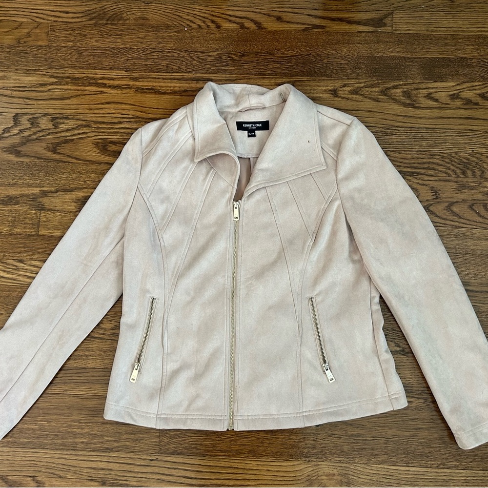 Kenneth Cole Women's Light Pink Suede Jacket